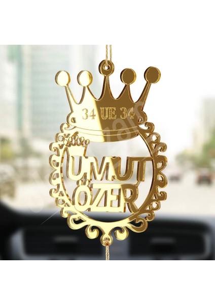 Kişiye Özel (Anahtarlıklı) Plakalı Pleksi Araba Dikiz Aynası Süsü fiyatları