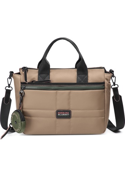 Çok Cepli, Su Geçirmez, Hafif, Uzun Askılı, Kadın Omuz Çanta Günlük ve Spor BRC3261 Taba