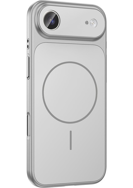 iPhone 17 Air Kılıf Ecrz M-Safe Şarj Özellikli Kamera Korumalı Formen Kapak - Gümüş indirimleri