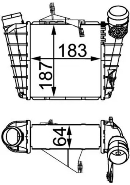 CI298000S Turbo Radyatoru 6Q0145804A 6Q0145804G 6Q0145805A