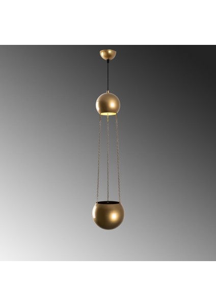 Verde Tekli Saksı Sarkıt Avize Parlak Gold, Modern Dekoratif Çiçeklik Tavan Aydınlatma VERDE-15422 fırsatları