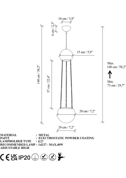 Verde Tekli Saksı Sarkıt Avize Parlak Gold, Modern Dekoratif Çiçeklik Tavan Aydınlatma VERDE-15422