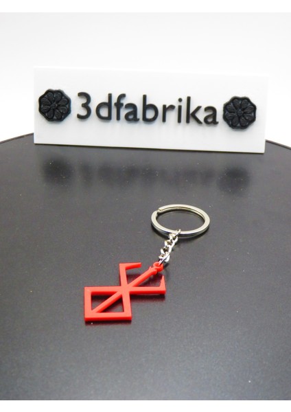 Berserk Temalı 3D Baskı Anahtarlık – Şeytani Mühür Sembolü – Koleksiyonluk