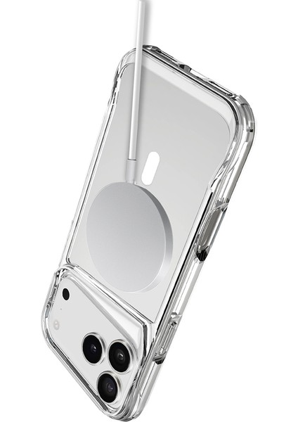 iPhone 17 Pro Max Kılıf Btbm M-Safe Şarj Özellikli T-Max M-Safe Kapak - Şeffaf