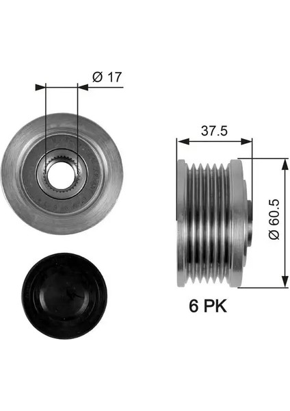 OAP7048 Alternator Kasnagi 9948225 9951162