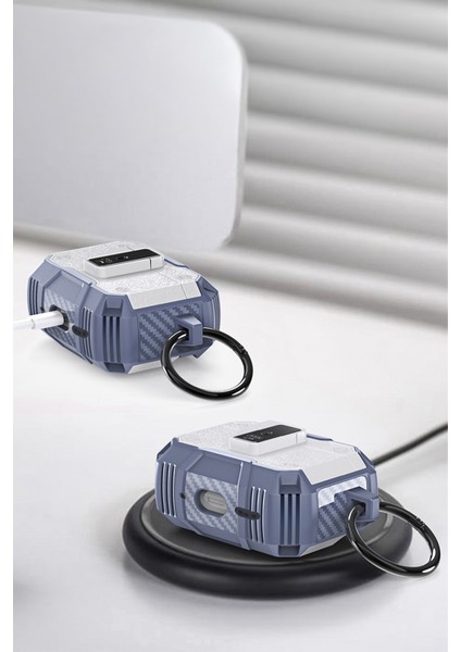 Apple Airpods Pro 3 Uyumlu Karbonfiber Dokulu Darbe Emici Airbag Korumalı Tpu Zırh Kılıf modelleri