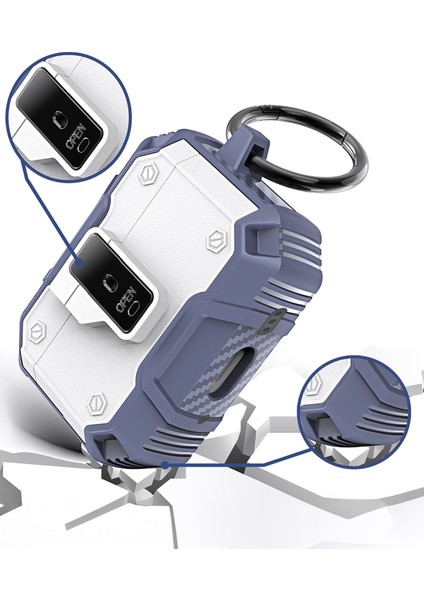 Apple Airpods Pro 3 Uyumlu Karbonfiber Dokulu Darbe Emici Airbag Korumalı Tpu Zırh Kılıf indirimleri