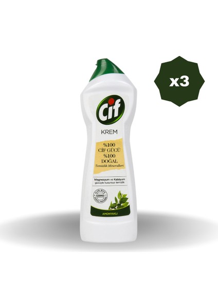 Krem Amonyaklı 750 ml - (3 Adet)