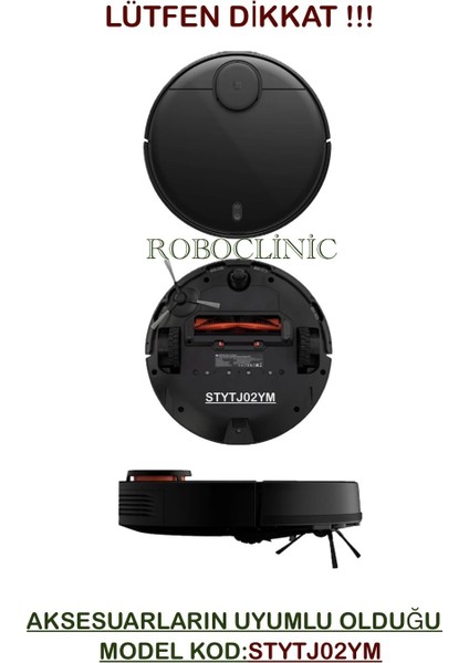 Xiaomi Mi Robot Vacuum Mop Pro Siyah Robot Süpürge Uyumlu (M.Kod:STYJO2YM) Yedek Fırça, Hepa Filtre - 7 Parça fiyatları