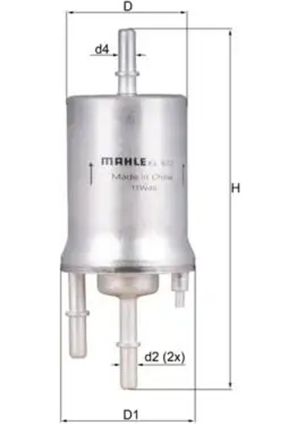 KL572 Yakit Filtresi 1K0201051B 1K0201051C 1K0201051K