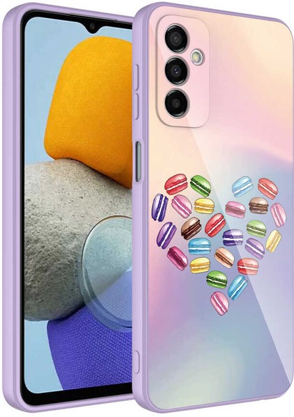 Galaxy M23 Kılıf Kamera Korumalı Desenli Sert Silikon Aden Epoksi Kapak-No1