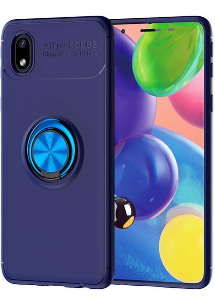 Galaxy A01 Core Kılıf Aden Ravel Silikon Kapak-Mavi