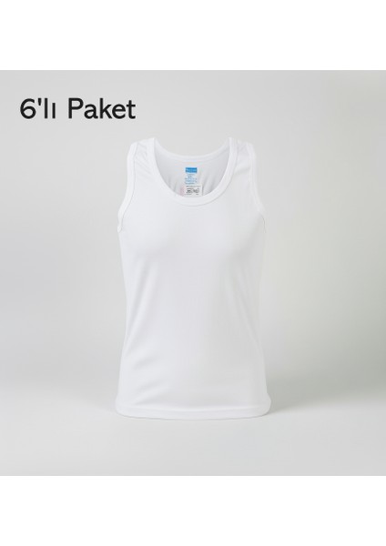 Erkek Atlet Pamuklu Iç Çamaşır 6'lı Paket Slim Fit Rahat