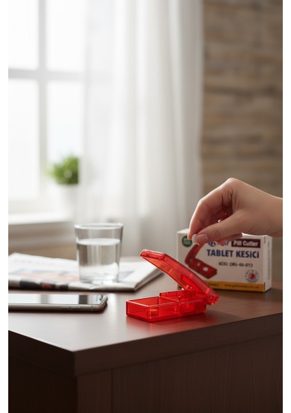 tablet hap kesici şeffaf kırmızı renk | bpa ıçermez, güvenli ve pratik kullanım modelleri