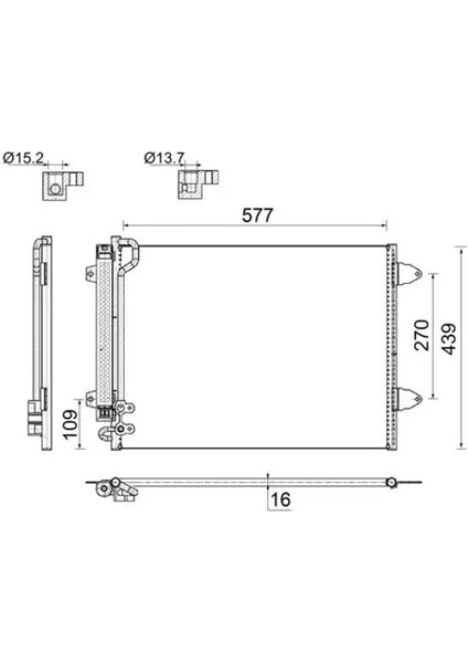 AC666000S Klima Radyatoru 3C0820411 3C0820411C 3C0820411E
