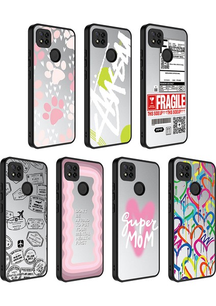 Xiaomi Redmi 10A Kılıf Aynalı Desenli Kamera Korumalı Parlak Aden Mirror Kapak-Süper Anne fiyatları