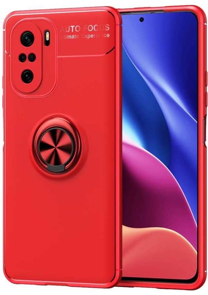 Xiaomi Poco F3 Kılıf Aden Ravel Silikon Kapak-Kırmızı