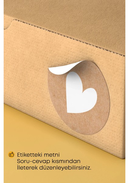 Kalp Desenli Sticker Paketleme Kargo Ambalaj Etiketi - 4X4CM 70 Adet fiyatları