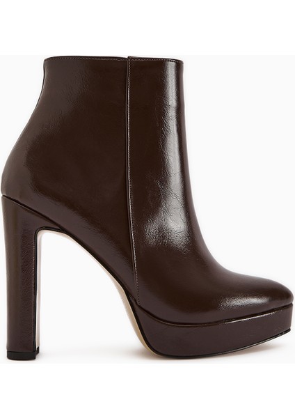 Abbie Kahve Sivri Burunlu Yüksek Topuklu Fermuarlı Bot fiyatları