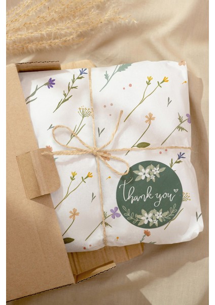 Thank You Yazılı Sticker Paketleme Kargo Ambalaj Etiketi - 4X4CM 70 Adet modelleri