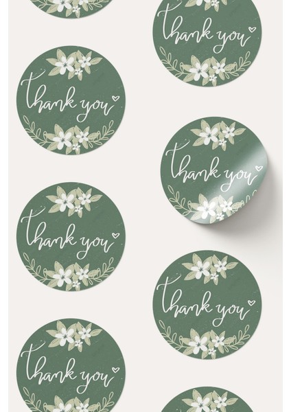 Thank You Yazılı Sticker Paketleme Kargo Ambalaj Etiketi - 4X4CM 70 Adet fırsatları
