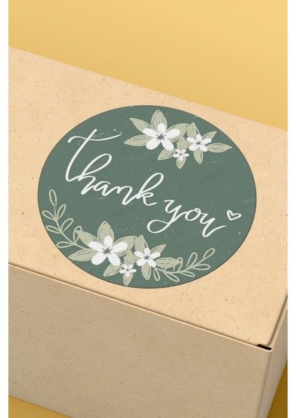 Thank You Yazılı Sticker Paketleme Kargo Ambalaj Etiketi - 4X4CM 70 Adet