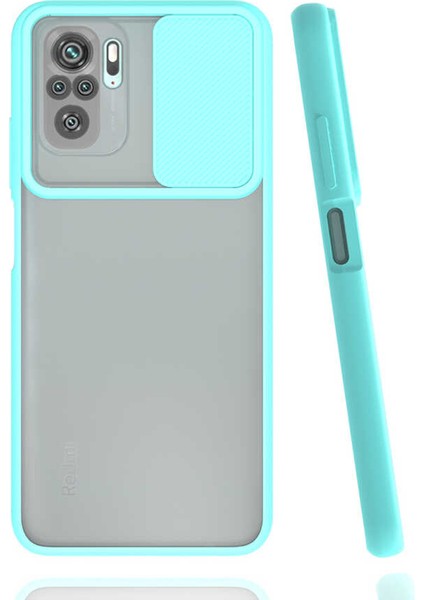 Xiaomi Poco M5S Kılıf Aden Lensi Kapak-Turkuaz