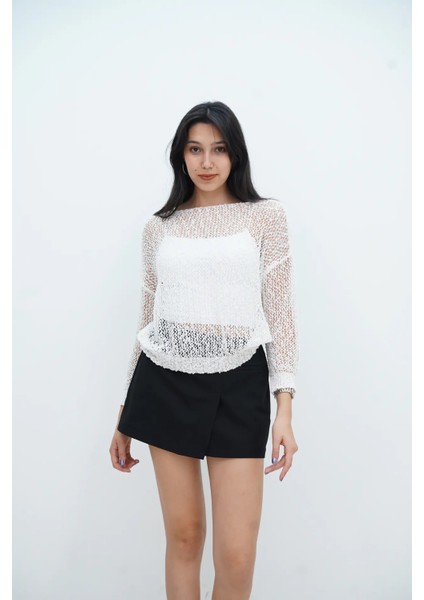 KAYIK YAKA FİLE KAZAK modelleri