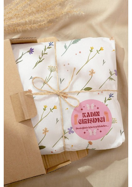 Kadın Girişimci Paketleme Ambalaj Kargo Ürün Etiketi Yapışkanlı Sticker - 4X4CM 70 Adet fırsatları