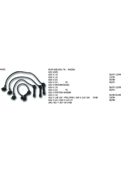 4410 Buji Kablosu FSD718140B FSD718140C