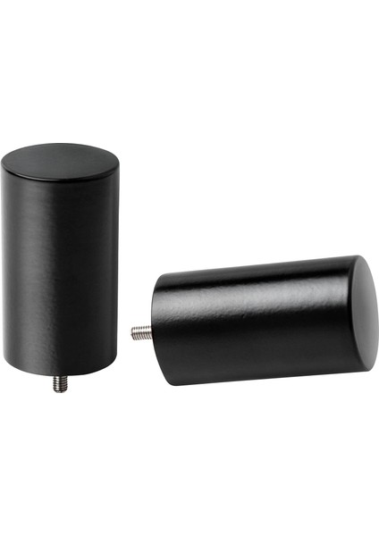 Uddnate Perde Çubuğu Topuzu Siyah 1 Çift