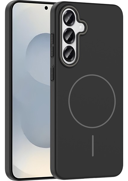 Galaxy S25 Kılıf Magsafe Şarj Özellikli Aden Ruby Silikon Kapak - Gri fiyatları