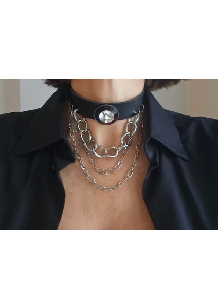 Hakiki Deri Siyah Choker Kolye indirimleri
