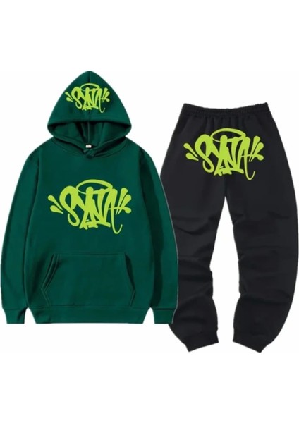 Punıx Büyük Beden Özel Tasarım Hip Hop Grafiti Sokak Stili Rahat Kalıp Kışlık Erkek Eşofman Takımı