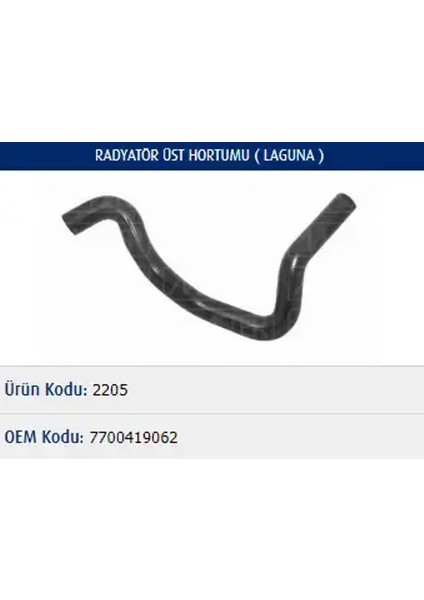 M2205 Radyator Hortumu Ust 7700419062