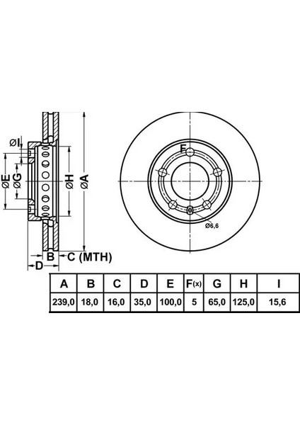 50278 Fren Diski On 6Q0615301A (2 Adet Fiyatıdır)