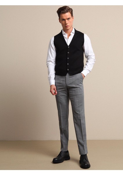 Siyah Regular Fit Casual Örme Triko Yelek modelleri