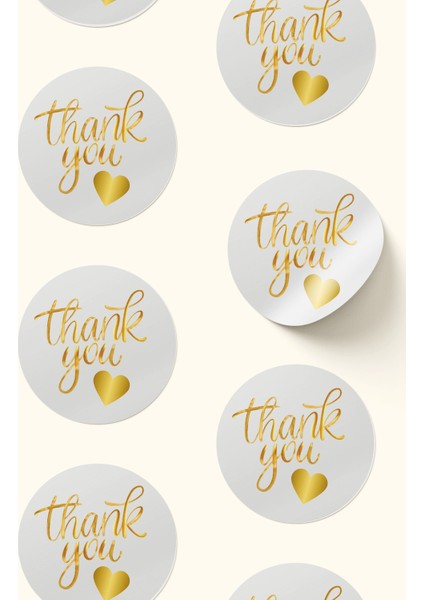 Thank You Yazılı Sticker Paketleme Kargo Ambalaj Etiketi - 4X4CM 70 Adet fırsatları