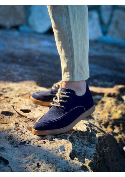 Kb-X5 Kuback Lacivert Süet Bağcıklı Günlük Erkek Ayakkabı