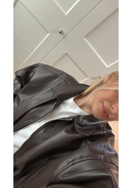 Acı Kahve Deri Ceket modelleri