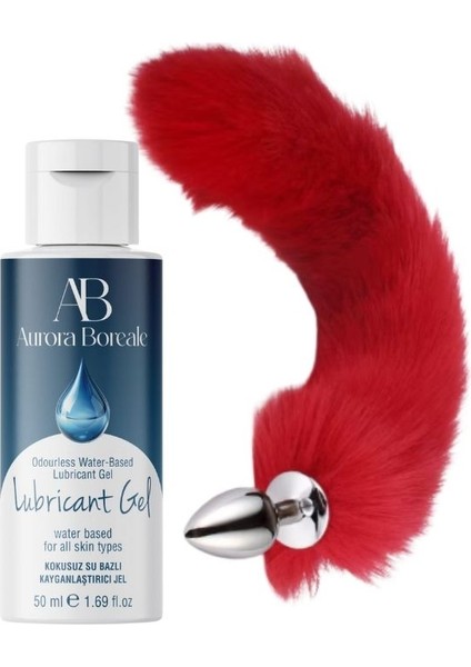 Aurora Boreale 50ML Kayganlaştırıcı Jel 50ML Kırmızı Kuyruklu Anal Plug SETIXFDWQ8JO2K8