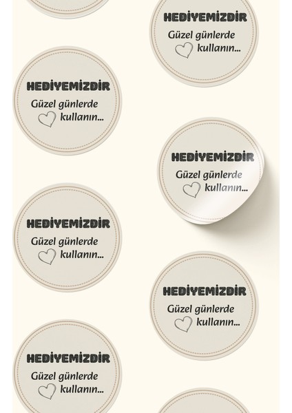 Hediyemizdir Yazılı Sticker Paketleme Kargo Ambalaj Etiketi - 4X4CM 70 Adet fırsatları