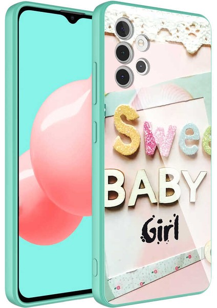 Galaxy A32 4g Kılıf Kamera Korumalı Desenli Sert Silikon Aden Epoksi Kapak-No5