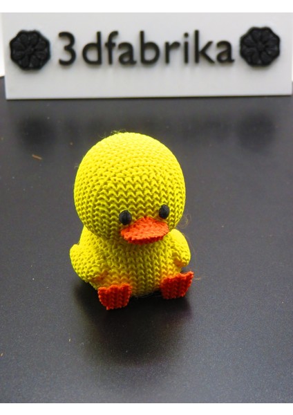 Örgü Desenli Sarı Ördek Dekoratif Figür – Sevimli Masa ve Raf Süsü fiyatları