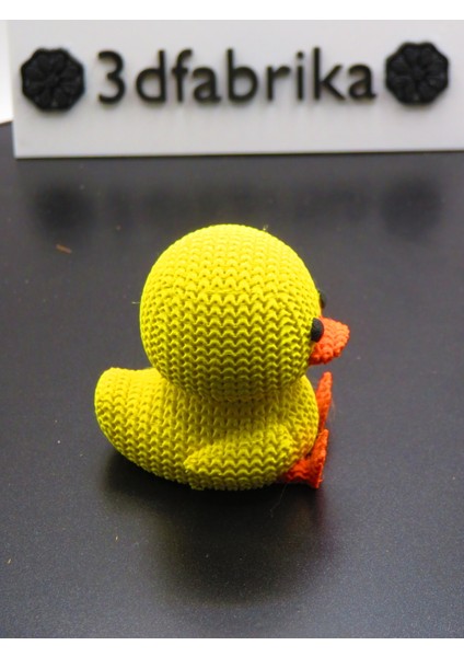 Örgü Desenli Sarı Ördek Dekoratif Figür – Sevimli Masa ve Raf Süsü fırsatları