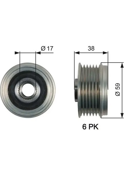OAP7168 Alternator Kasnagi 373222G500