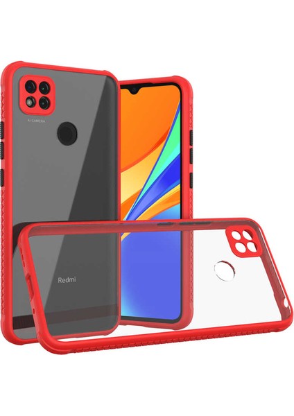 Xiaomi Redmi 9c Kılıf ​​aden Kaff Kapak-Kırmızı