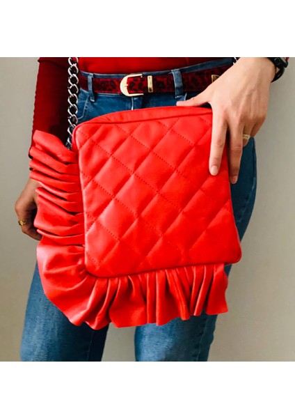 Narçiçeği Fırfırlı Hakiki Deri Çanta fırsatları