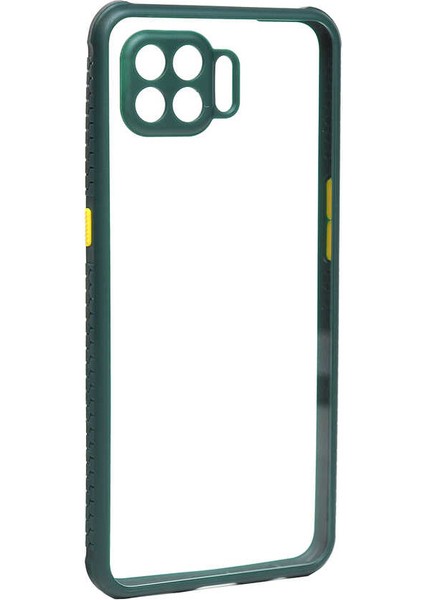 Oppo Reno 4 Lite Kılıf ​​aden Kaff Kapak-Koyu Yeşil
