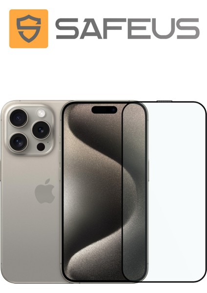 iPhone 15 Pro Tam Kaplayan Toz Filtreli Parmak İzi Bırakmayan Safir Ekran Koruyucu Cam